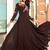 BROWN EMBROIDERED GEORGETTE SALWAR KAMEEZ SEMI STITCHED