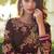BROWN EMBROIDERED GEORGETTE SALWAR KAMEEZ SEMI STITCHED