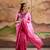 pink weaving jari butti designer printed georgette saree with blouse piece