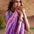 voilet weaving jari butti designer printed georgette saree with blouse piece