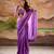 voilet weaving jari butti designer printed georgette saree with blouse piece