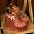 Pink mirror embroidered wedges shoes