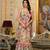 peach checks pattern woven designer rangkat tussar silk blend saree with blouse piece