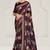 purple floral printed sequince embroidery work rangkat tussar silk blend saree with blouse piece