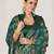 green geometric printed embroidery work rangkat tussar silk blend saree with blouse piece