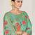 sea green floral printed Sequins embroidery work rangkat tussar silk blend saree with blouse piece