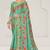sea green floral printed Sequins embroidery work rangkat tussar silk blend saree with blouse piece