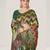 green chevron printed woven designer rangkat tussar silk blend saree with blouse piece