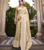 Celebrate Festivities in Style Gold Tissue Zari Sarees