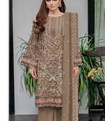 Heavy fox georgette with embroidery sequin & khatli work Un-stitched suit