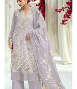 Heavy fox georgette with embroidery work with zarkan pakistani suit