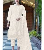 Heavy orgenza with embroidery sequence  with moti work Un-stitched pakistani suit