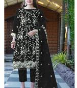 Heavy orgenza with embroidery sequence  with moti work Un-stitched pakistani suit