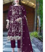 Heavy orgenza with embroidery sequence  with moti work Un-stitched pakistani suit
