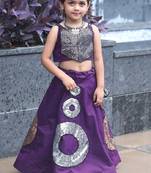    roman silk navratri lehenga choli for kids | color splash edition 2025   