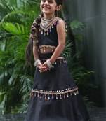    roman silk navratri lehenga choli for kids | color splash edition 2025   