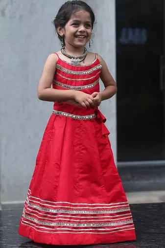 “roman silk navratri lehenga choli for kids | color splash edition 2025”