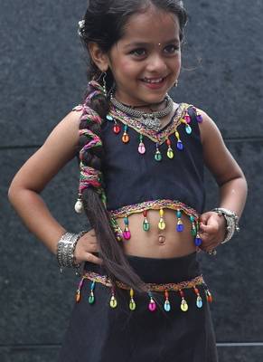    roman silk blend navratri lehenga choli for kids | color splash edition 2025    5