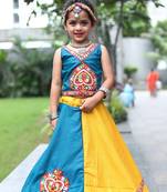    roman silk navratri lehenga choli for kids | color splash edition 2025   