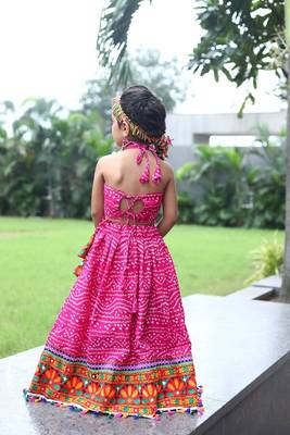    roman silk blend navratri lehenga choli for kids | color splash edition 2025    4