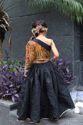    roman silk blend navratri lehenga choli for kids | color splash edition 2025    4