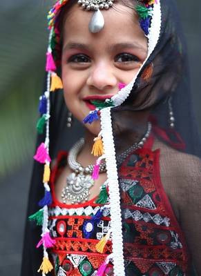    roman silk blend navratri lehenga choli for kids | color splash edition 2025    4