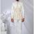 White silk hand woven bandhgala for mens