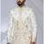 White silk hand woven bandhgala for mens