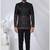 Black rayon embroidered bandhgala for mens