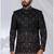 Black rayon embroidered bandhgala for mens