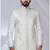White rayon embroidered bandhgala for mens