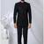 Black rayon hand woven bandhgala for mens