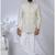 Cream rayon embroidered bandhgala for mens