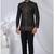 Black rayon embroidered bandhgala for mens