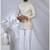 Off white rayon embroidered bandhgala for mens