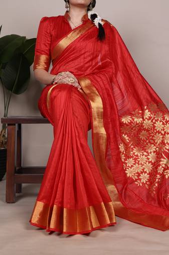 Tradition in Every Thread Raw Silk Zari Weaving Sarees