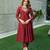 MAROON SILK EMBROIDERY  PARTY WEAR SUIT SET 
