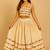 Navratri Cream Rayon lehenga set for womens-Free Size
