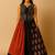Navratri Black Cotton navratri lehenga set for womens-Free Size