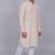 Bluesaanchi men's chikankari threadwork & sequin kurta set – white