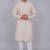 Bluesaanchi men's chikankari threadwork & sequin kurta set – white