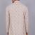 Bluesaanchi men's chikankari threadwork & sequin kurta set – white