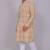 Bluesaanchi men's chikankari threadwork & sequin kurta set – cream & mauve