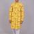Bluesaanchi men's chikankari threadwork & sequin kurta set – lemon yellow