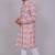 Bluesaanchi men's chikankari threadwork & sequin kurta set – pink