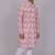 Bluesaanchi men's chikankari threadwork & sequin kurta set – pink