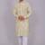 Bluesaanchi men's chikankari threadwork & sequin kurta set – olive green