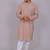 Bluesaanchi men's chikankari threadwork & sequin kurta set – grey pink