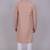 Bluesaanchi men's chikankari threadwork & sequin kurta set – grey pink