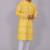 Bluesaanchi men's chikankari threadwork & sequin kurta set –yellow brown